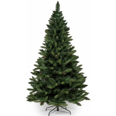 Sonstige Vánoční stromek borovice se šiškami elegantní a tradiční tvar kovový stojan 2,2 m – Zboží Mobilmania