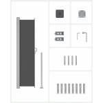 SONGMICS Boční markýza zatahovací tmavě šedá 160x300 cm – Zbozi.Blesk.cz