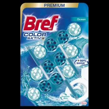 Bref Color Aktiv WC blok s vůní moře 3 x 50 g