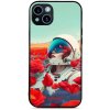 Pouzdro a kryt na mobilní telefon Apple Pouzdro Mobiwear Glossy Apple iPhone 14 Plus - G001G Astronautka v květech