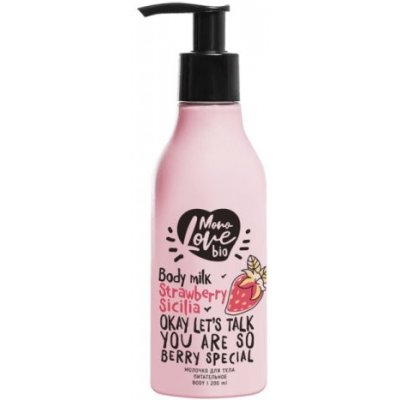 Bisou Bio MonoLove vyživující tělové mléko Jahoda-Sicilia 200 ml – Zbozi.Blesk.cz