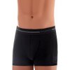 Boxerky, trenky, slipy, tanga Brubeck pánské boxerky Merino BX10430 K černá