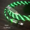 Flex kabel LED magnetický svítící nabíjecí kabel 2,1A pro Apple iPhone, 1m Barva: Zelená