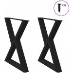 Omaxi 958892 Nohy k jídelnímu stolu 2 ks černé 70 x 72-73,3 cm ocelové – Zboží Dáma