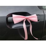 Svatba-eshop Saténová mašle světle růžová se stuhou k nalepení - dekorace na svatební auto – Hledejceny.cz