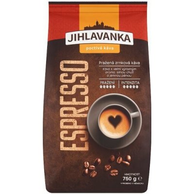 Jihlavanka Espresso pražená zrnková 0,75 kg – Hledejceny.cz