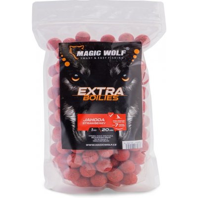 Magic Wolf EXTRA Boilies 24 mm 1 kg Jahoda – Zboží Dáma