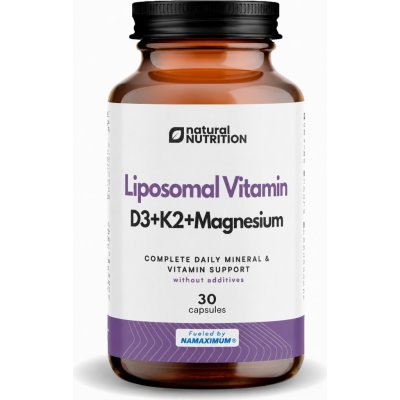 Natural Nutrition Lipozomální vitamín D3 + K2 + hořčík kapsle 30 kapslí – Hledejceny.cz