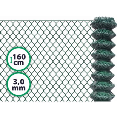 Pletivo poplastované SUPER – 160 cm bez ND (3,0 mm; 50x50 mm; PVC; zelené) – Zboží Mobilmania
