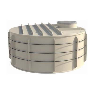 Plastovar Nízká kruhová nádrž na dešťovou vodu k obetonování 10m³ – Sleviste.cz