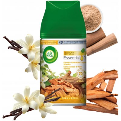 Air Wick Freshmatic Náplň do osvěžovače vzduchu vanilka a santalové dřevo 250 ml – Zboží Dáma