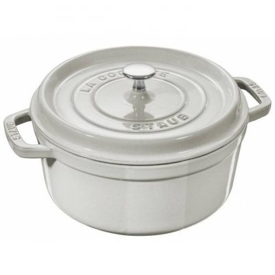 Staub Cocotte hrnec kulatý 22 cm 2,6 l bílý lanýžový – Hledejceny.cz