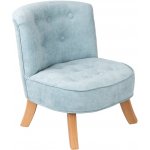 Somebunny Dětské křeslo špinavě modrá Drevo 17 cm – Zboží Dáma