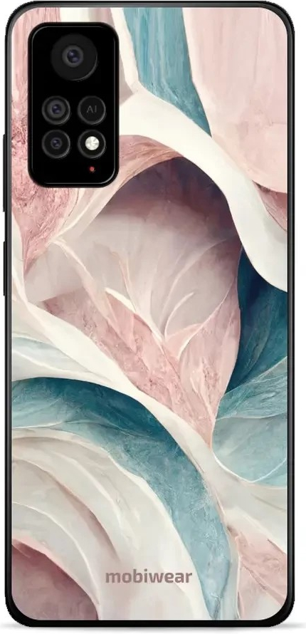 Pouzdro Mobiwear Glossy Xiaomi Redmi Note 11 Pro 5G - G026G - Růžový a zelenkavý mramor