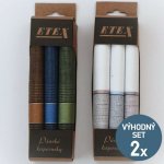 ETEX Výhodná sada pánských látkových kapesníků M40-1 a M40-3 - 6 kusů – Zboží Dáma