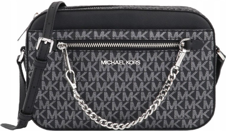 Michael Kors kabelka Jet Set logo crossbody černá logo large