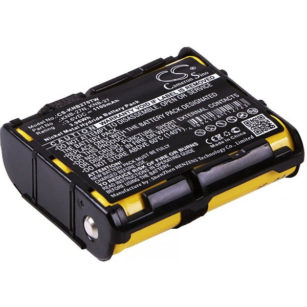 Baterie pro vysílačky Cameron Sino CS-KNB270TW 3.6V Ni-MH 1100mAh černá - neoriginální