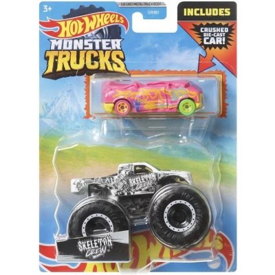 Mattel Hot Wheels Monster Truckss angličákem Skeleton Crew 1:64