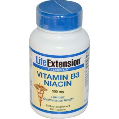 Life Extension Vitamin B3 Niacin 500 mg 100 kapslí – Hledejceny.cz