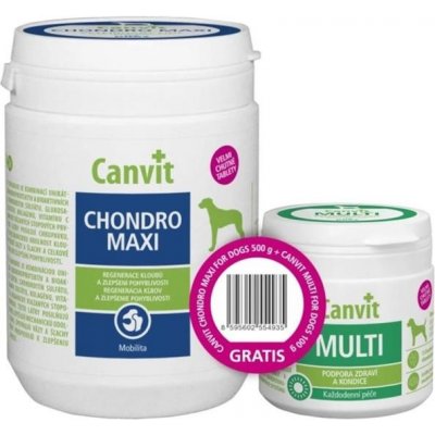 CANVIT Canvit Chondro Maxi for Dogs 500 g + Canvit Multi for dogs 100 g copackaging – Hledejceny.cz
