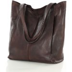 Mazzini Marco Měkká kožená shopper taška tmavě hnědá – Hledejceny.cz