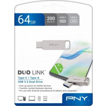 Pendrive Duo-Link 64GB P-FDI64GDULINKTYC-GE