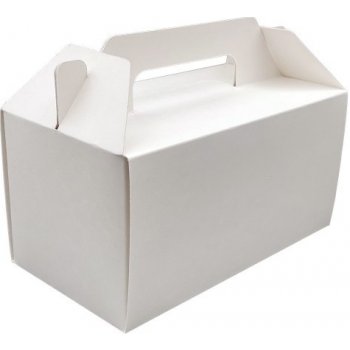 Krabička na výslužku bílá 18,5 x 10 x 9,5 - 10 ks