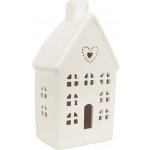 Morex Keramický domeček se srdíčkem, svítící LED dekorace – Sleviste.cz