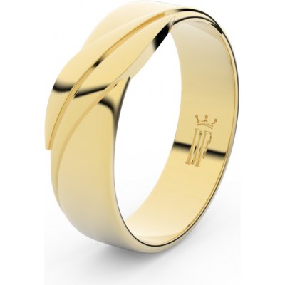 Danfil prsten DLR3040 žluté zlato 585/1000 bez kamene povrch lesk – Zboží Mobilmania