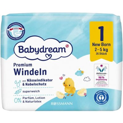 Babydream Premium Newborn 2 - 5 kg 1 26 ks – Sleviste.cz