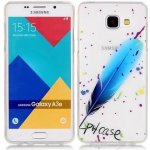 Pouzdro Nicis gelové Samsung Galaxy A3 2016 - modré pírko – Sleviste.cz