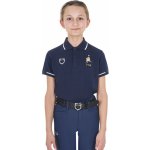 Equestro Tričko Polo X Fise s krátkým rukávem s knoflíky dětské navy blazer – Zboží Dáma