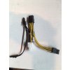 PC kabel SUPERMICRO CPU 8 pin female(White) to GPU 6/6+2 pin male(Black) power adapter, 5cm, 16/ 20AWG