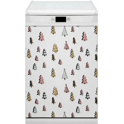 Magnet na myčku Pastelové vánoční stromky 45x70 cm – Hledejceny.cz