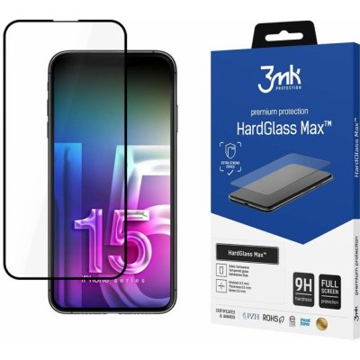 3mk HardGlass MAX pro Apple iPhone 15 Pro Max, černá 3mk 477852 5903108529075 – Zboží Živě