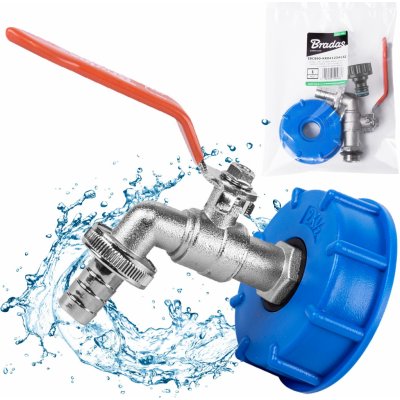 Bradas Kovový ventil na IBC kontejnerovou nádrž 3/4" + 1/2" S60x6 KK04123413Z – Hledejceny.cz