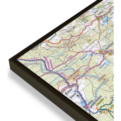 KČT 88 Pavlovské vrchy a dolní Podyjí - nástěnná turistická mapa 90 x 60 cm Varianta: magnetická mapa, Provedení: černý rám – Hledejceny.cz