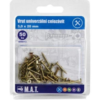 Vrut un.celozávit 3,0x 20mm ZZ (50ks) – Hledejceny.cz
