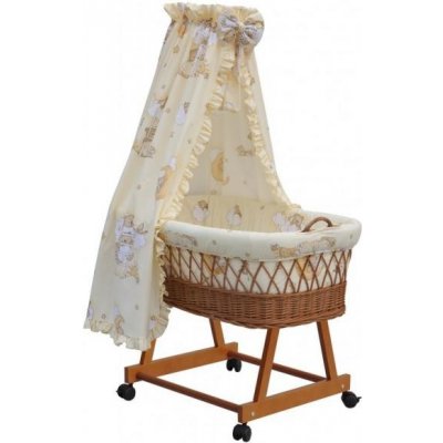 Scarlett Proutěný košík pro miminko s nebesy Mráček béžová – Zboží Dáma