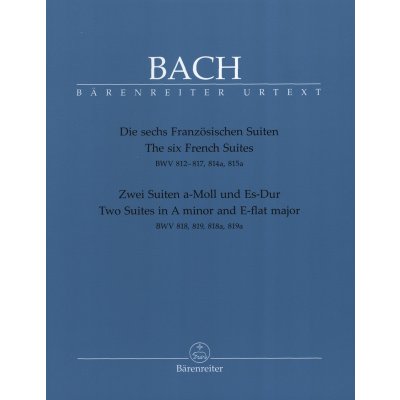 J.S. Bach: 6 French Suites 2 Suites in A minor and E-flat major BWV 812-819 noty na klavír