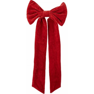 Bloomingville Dekorativní sametová mašle Ruby Red, červená barva, textil – Hledejceny.cz