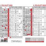 Plánovací karta MFP A5 2025 – Zboží Dáma