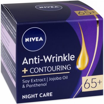 Nivea Anti-Wrinkle+Contouring noční krém 65+ 50 ml