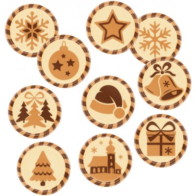 Günthart Čokoládová dekorace Bílé Vánoce 10ks – Hledejceny.cz