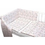 Baby Nellys 3-dílná sada mantinel s povlečením Jeřabina bílá 120 x 90 cm – Zboží Mobilmania