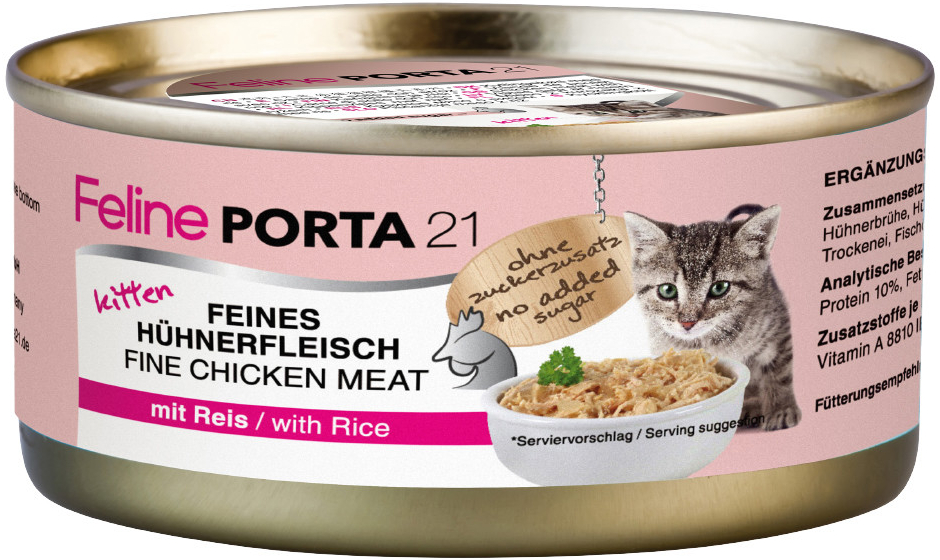 Feline Porta 21 Kitten kuře & rýže 6 x 156 g