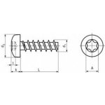 šroub 1.8x5 F A2 NEREZ půlkulatá hlava do plastu Eco-syn TORX – Zboží Mobilmania