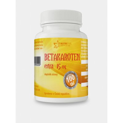 Nutricius Betakaroten Exra 15 mg 100 tablet – Zboží Mobilmania