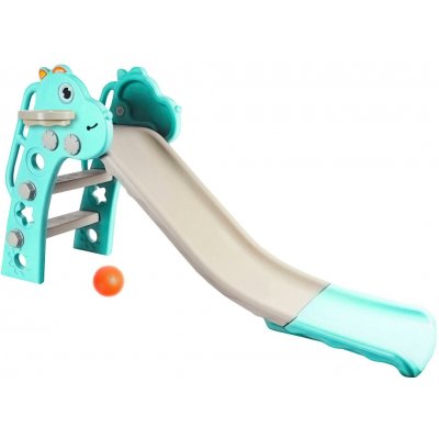 Aga4Kids Skluzavka s madlem 130 cm DS3701 Světle modrá – Zbozi.Blesk.cz