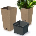 Prosperplast Květináč FURU SQUARE ECO WOOD 39,5cm naturo – Sleviste.cz